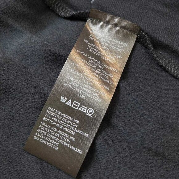 New M By Anthropologie the Gemini cap-sleeve Twofer sweater + dress set in blac - Picture 9 of 12